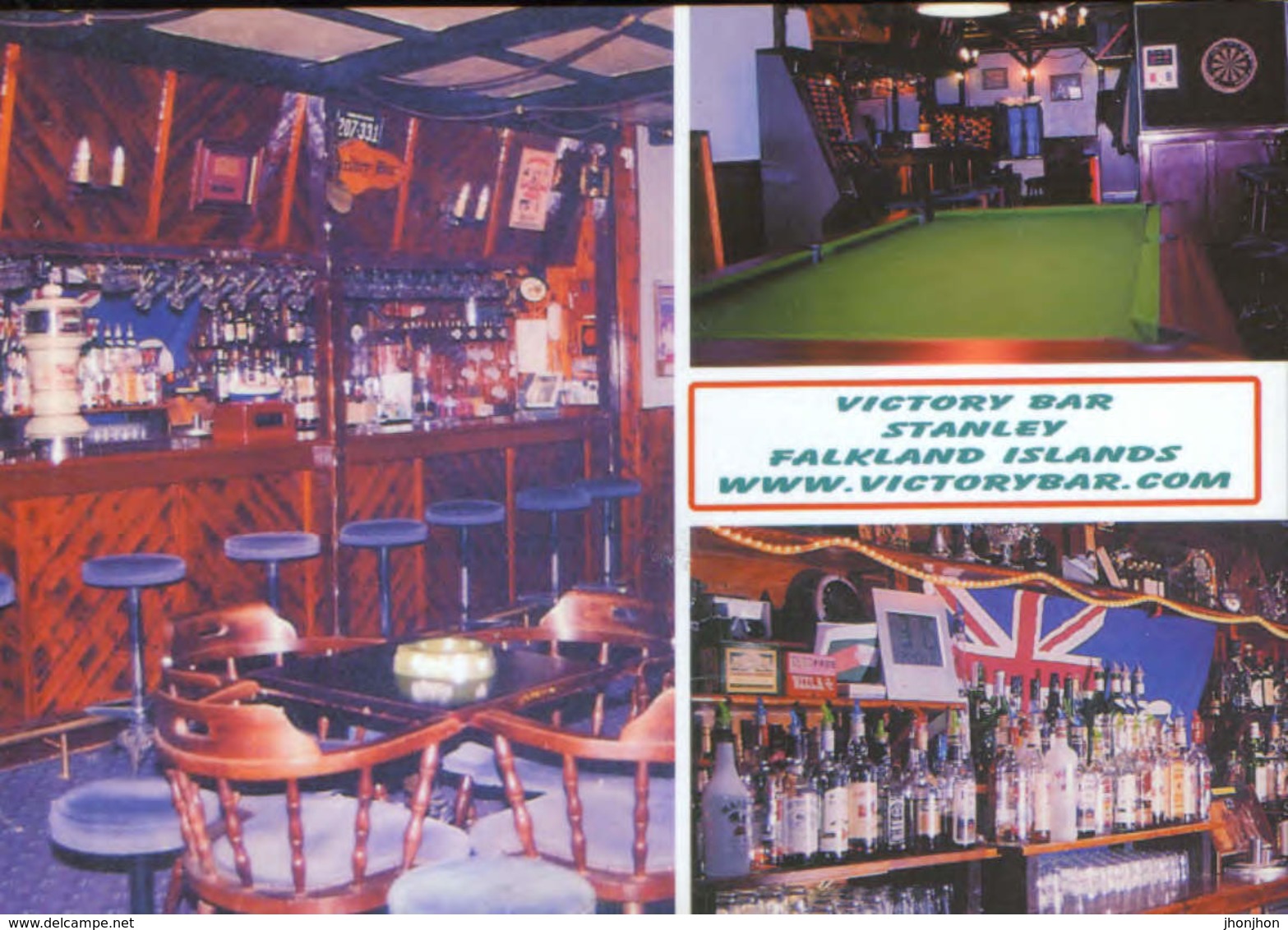 Falkland Islands - Postcard Unused  - Victory Bar Stanley-Interior View Of Victory Bar Flaklands Islands 2003 - 2/scans - Islas Malvinas