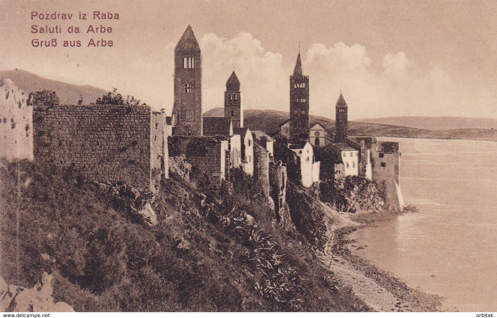 Rab (Arbe) * Festung, Strand, Teilansicht * Kroatien * AK237 - Croatia