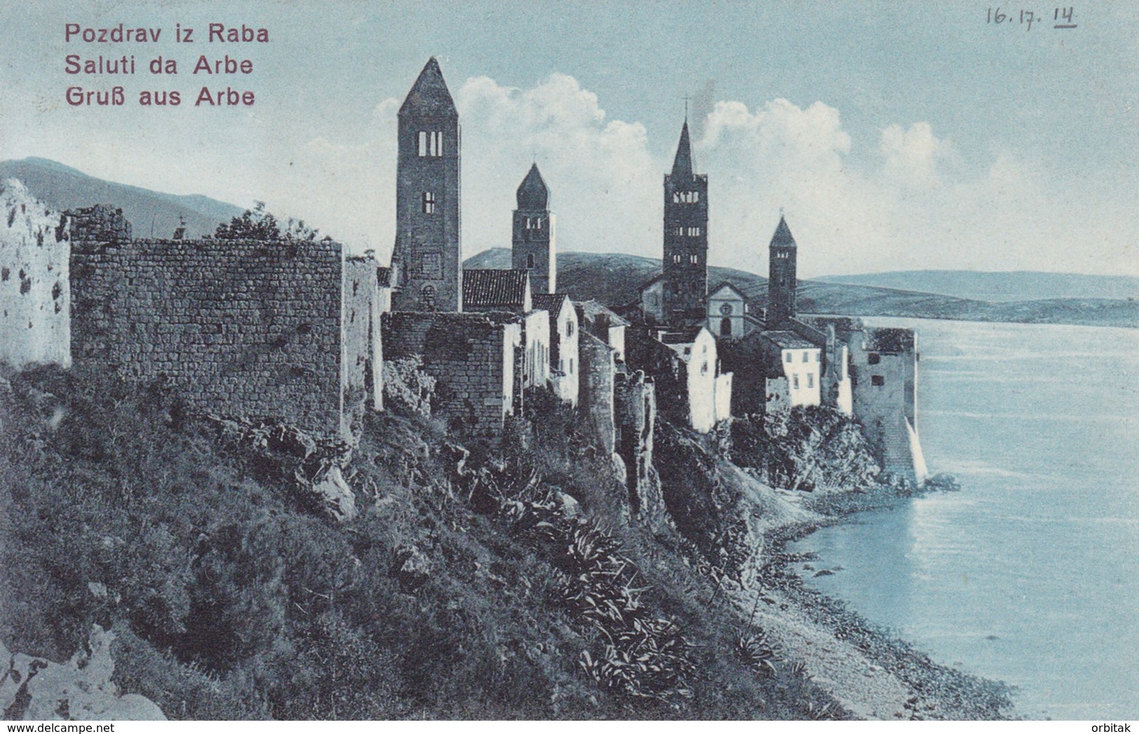 Rab (Arbe) * Festung, Strand, Teilansicht * Kroatien * AK238 - Croatie