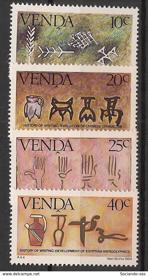 Venda - 1984 - N°Yv. 86 à 89 - History Of Writing - Neuf Luxe ** / MNH / Postfrisch - Venda