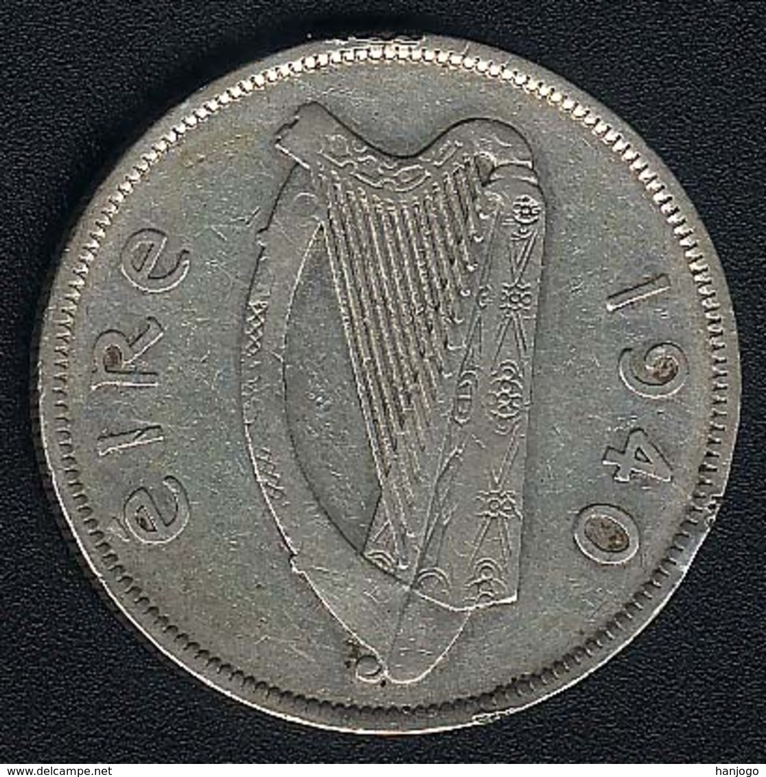 Irland, 1/2 Crown 1940, Silber - Irland