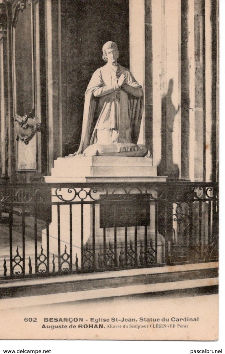 BESANÇON - EGLISE SAINT JEAN - STATUE DU CARDINAL AUGUSTE DE ROHAN - Besancon