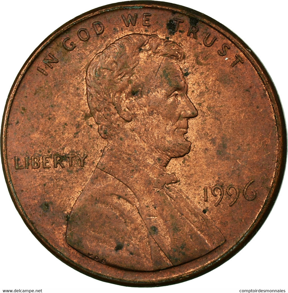 Monnaie, États-Unis, Lincoln Cent, Cent, 1996, U.S. Mint, Philadelphie, TTB - 1959-…: Lincoln, Memorial Reverse