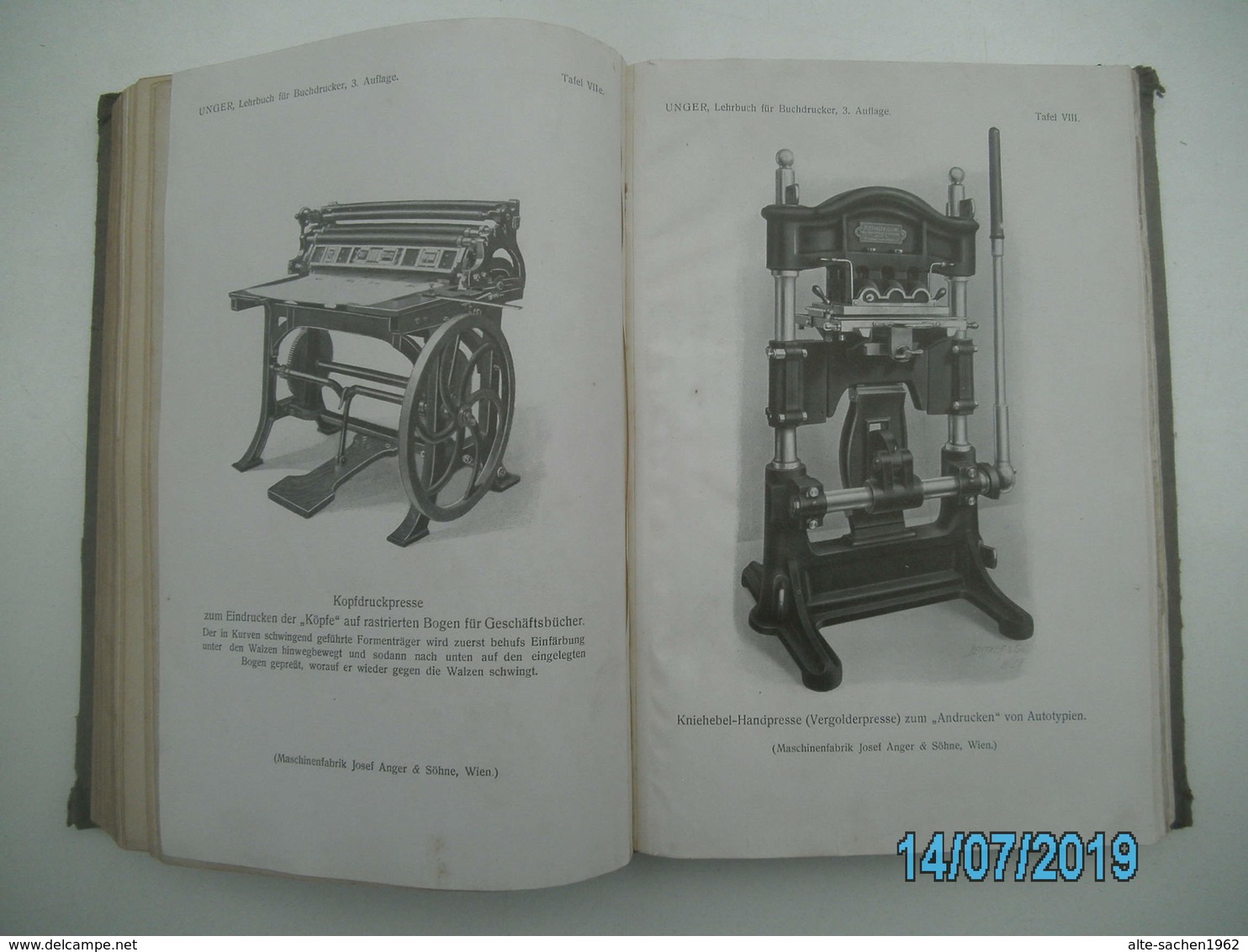 LEHRBUCH FÜR BUCHDRUCKER - "DRUCK" - 1922 - Regierungsrat-Prof. Arthur W. Unger