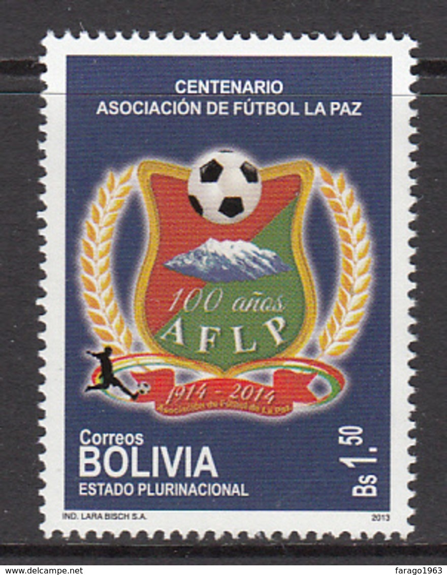 2013 Bolivia Football La Paz  Complete Set Of 1  MNH - Bolivien