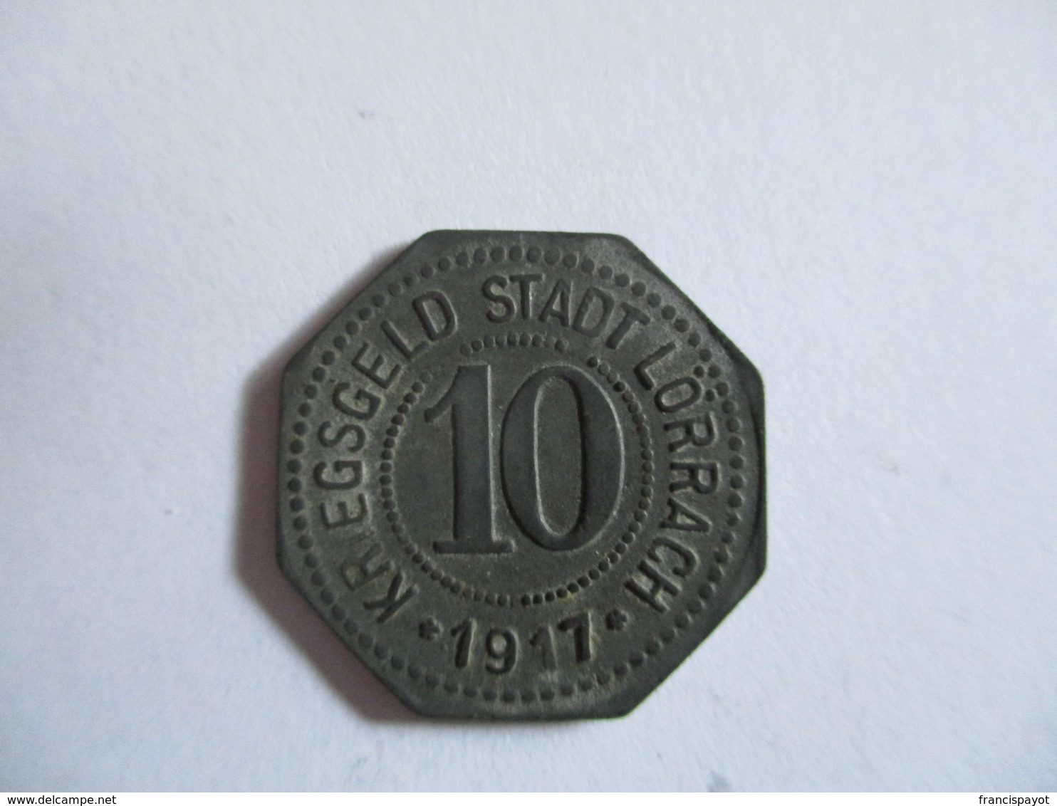 Germany: Kriegsgeld 10 Pfennig Lörrach 1917 - Monétaires/De Nécessité