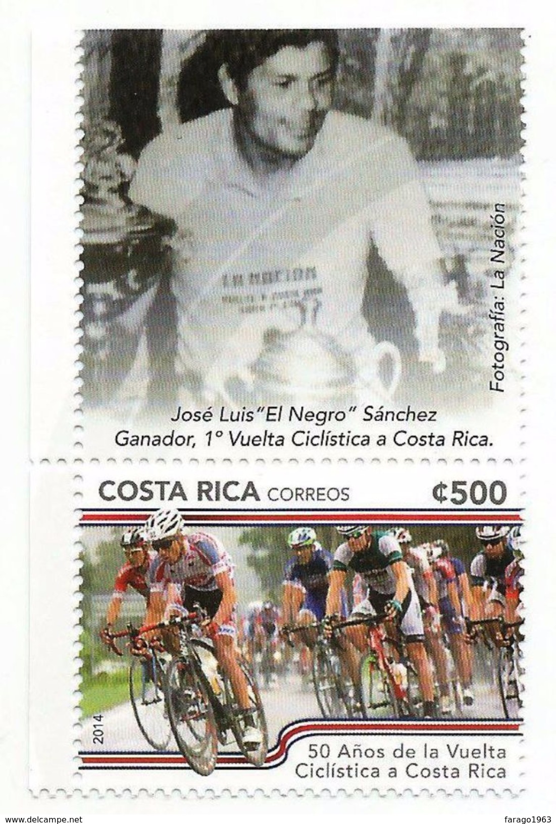 2014 Costa Rica Cycling Complete Set Oi 1  MNH - Costa Rica