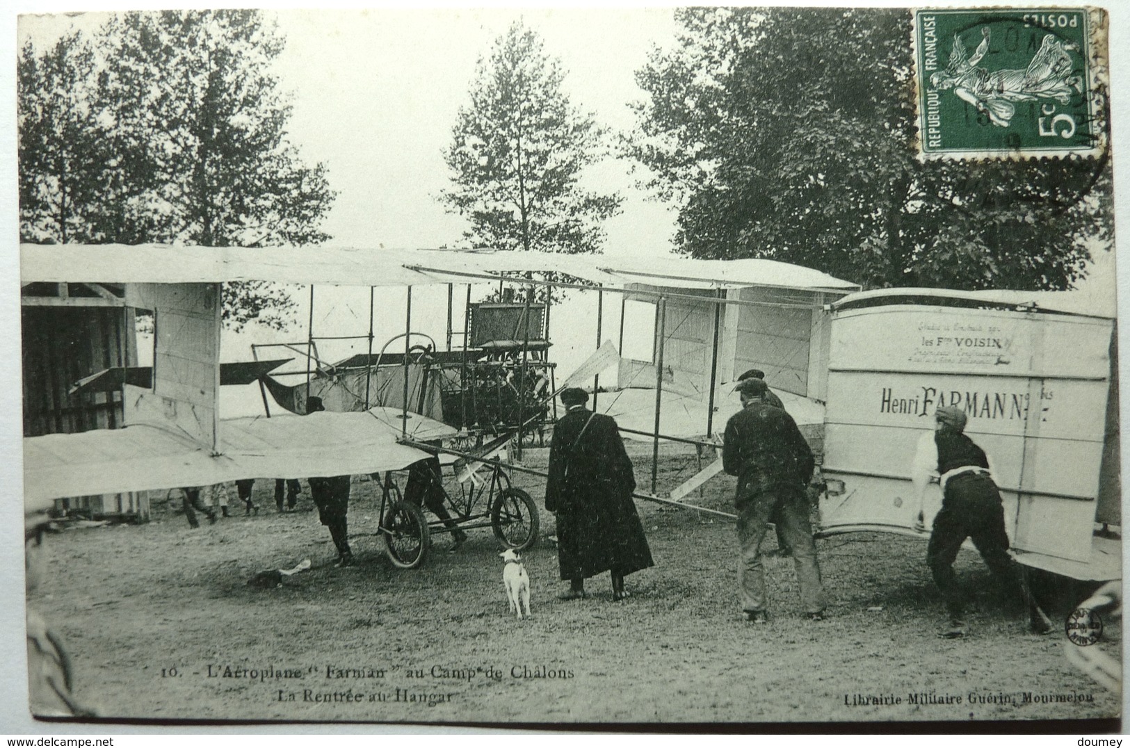 2 CARTES - L'AÉROPLANE DE "FARMAN" AU CAMP DE CHÂLONS - Aviateurs