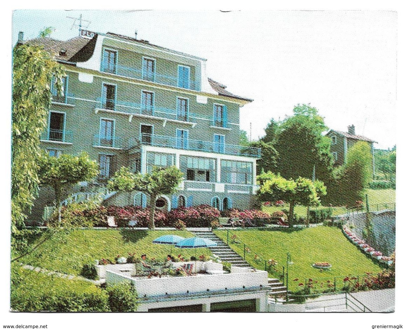 Dépliant Hôtel Des Flots Bleus Evian - Publicité - Reclame