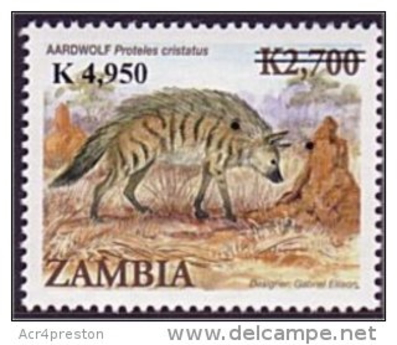 Zm1062 Zambia 2009, SG1062, K4,950 Surcharge On K2,700 Animals - Zambia (1965-...)