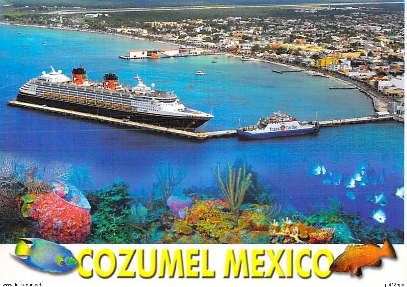 PAQUEBOT Liner Cruise " DISNEY CRUISE LINE " En Escale à COZUMEL (Mexique Mexico ) CPM GF - Ship Kreuzfahrtschiff - Dampfer