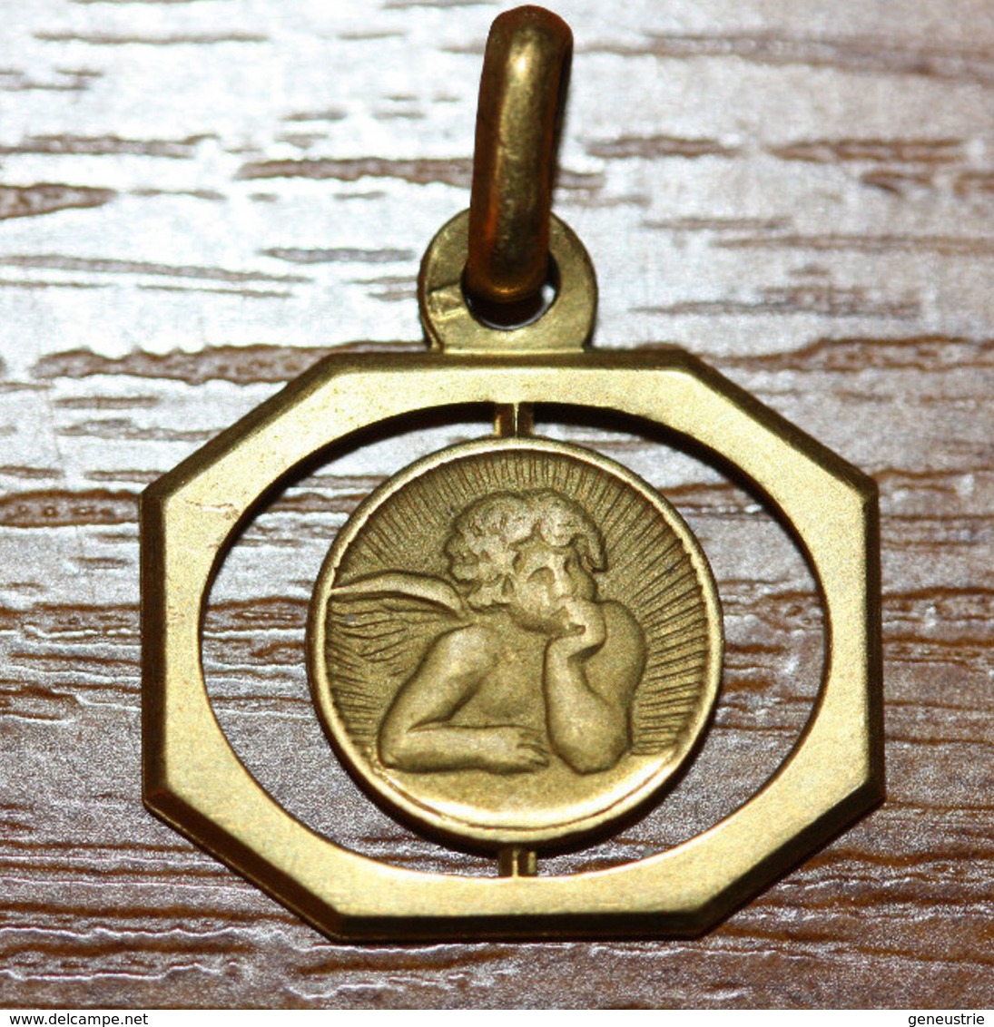Pendentif Médaille Religieuse Style Art Déco - Années 30 "Ange De Raphaël - Angelot" - Religious Medal - Religion & Esotérisme