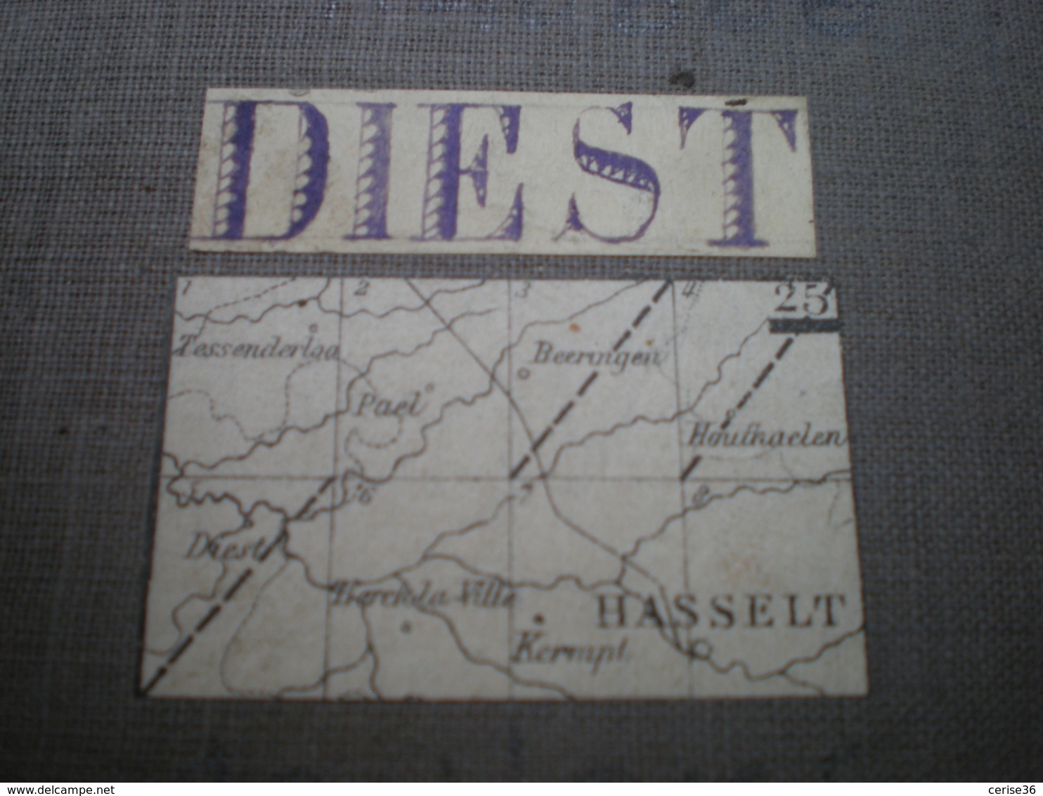 Carte Sur Toile De Diest 1/40.000 Dimensions 80 X 50 Cm - Topographische Kaarten