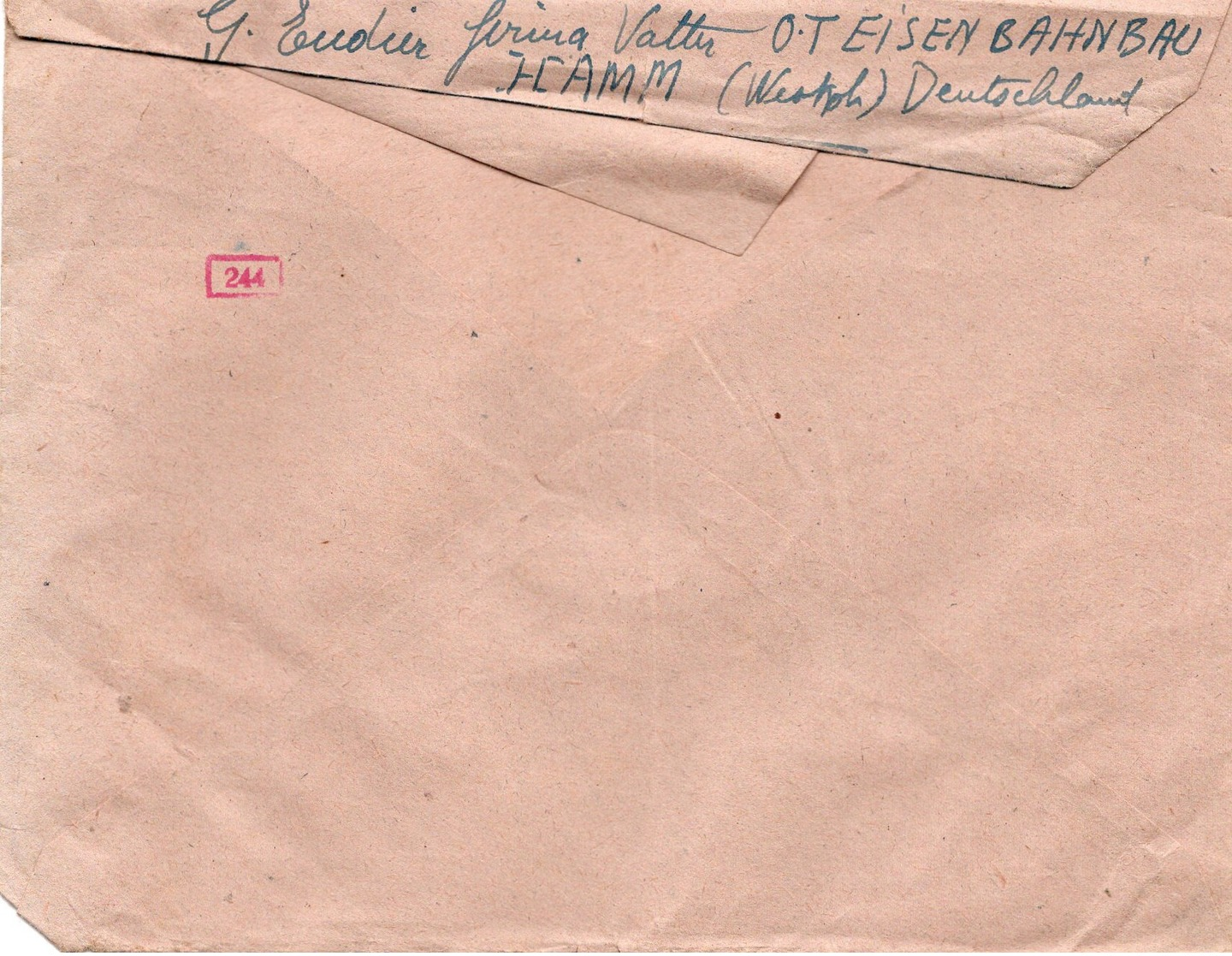 LSC 1944 - Cachet  HAMM (WESTF) Sur Timbre Hitler 25pf - Et Griffe Ae - Covers & Documents