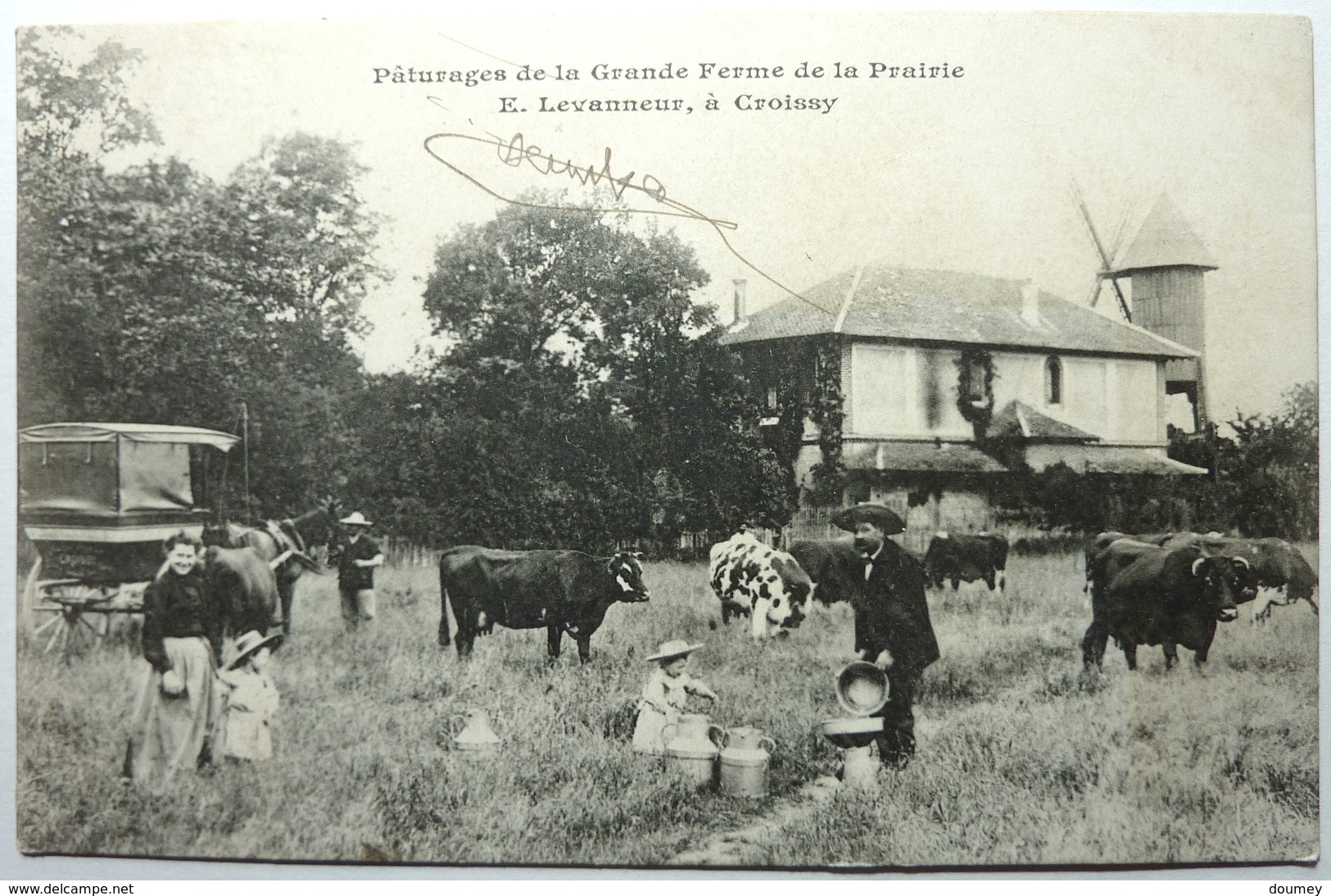 PÂTURAGE DE LA GRANDE FERME DE LA PRAIRIE - E . LEVANNEUR Á CROISSY - Croissy-sur-Seine