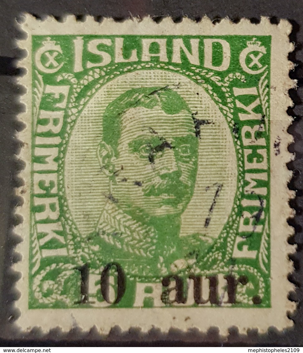 ICELAND 1922 - Canceled - Sc# 139 - 10a - Used Stamps