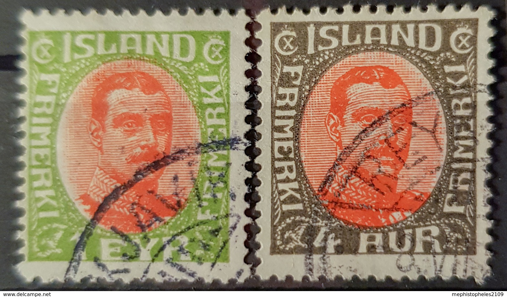 ICELAND 1931 - Canceled - Sc# 176, 178 - 1e 4a - Oblitérés