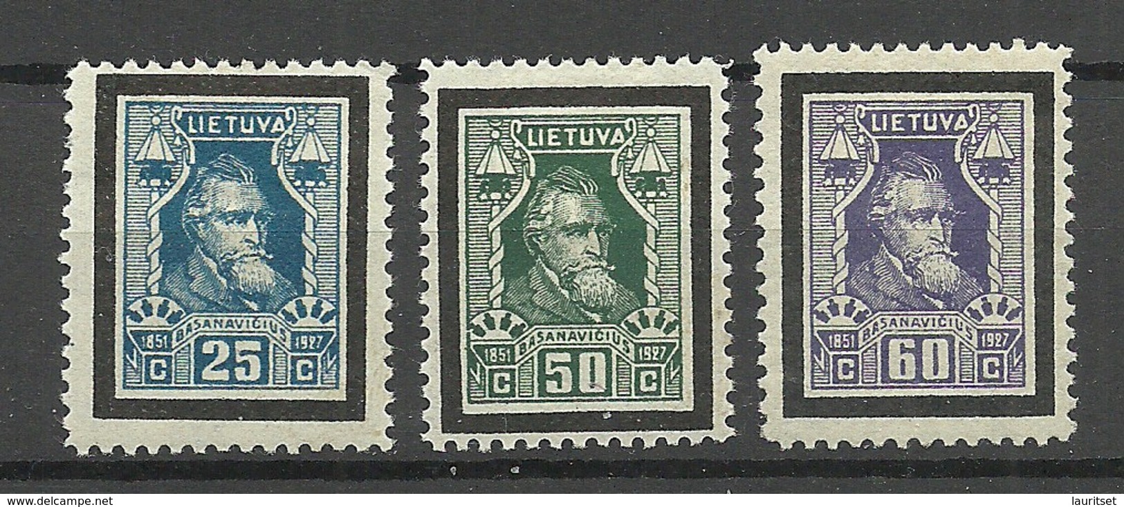 LITAUEN Lithuania 1927 Michel 275 - 277 * - Litauen