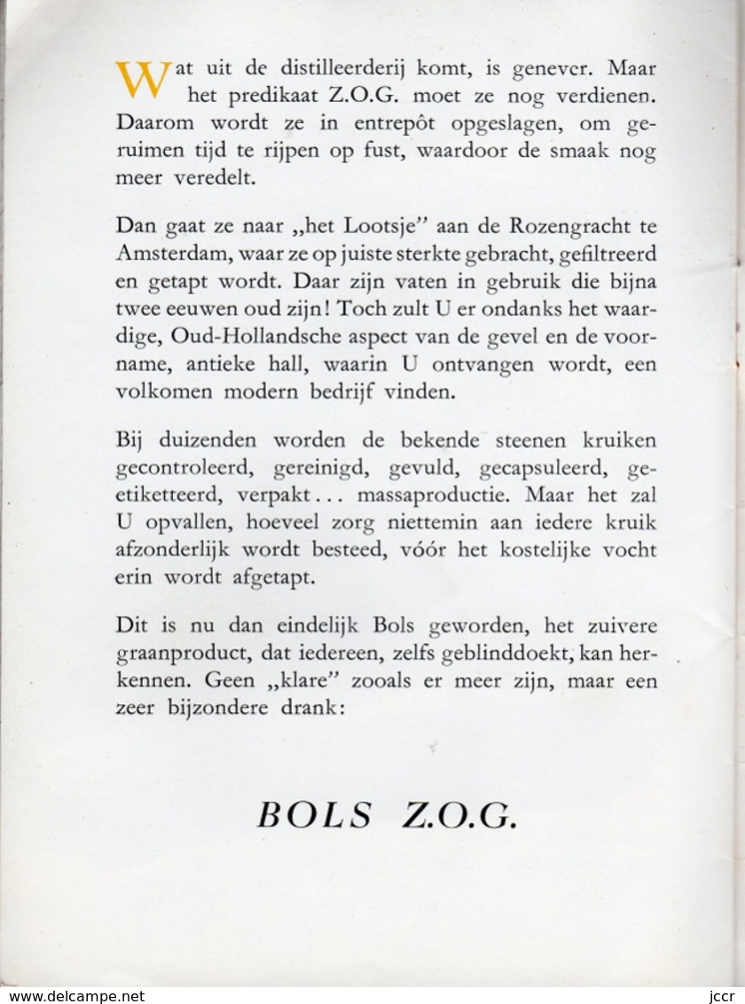 Bols z.o.g. (zeer oude genever) (genièvre) - vers 1960