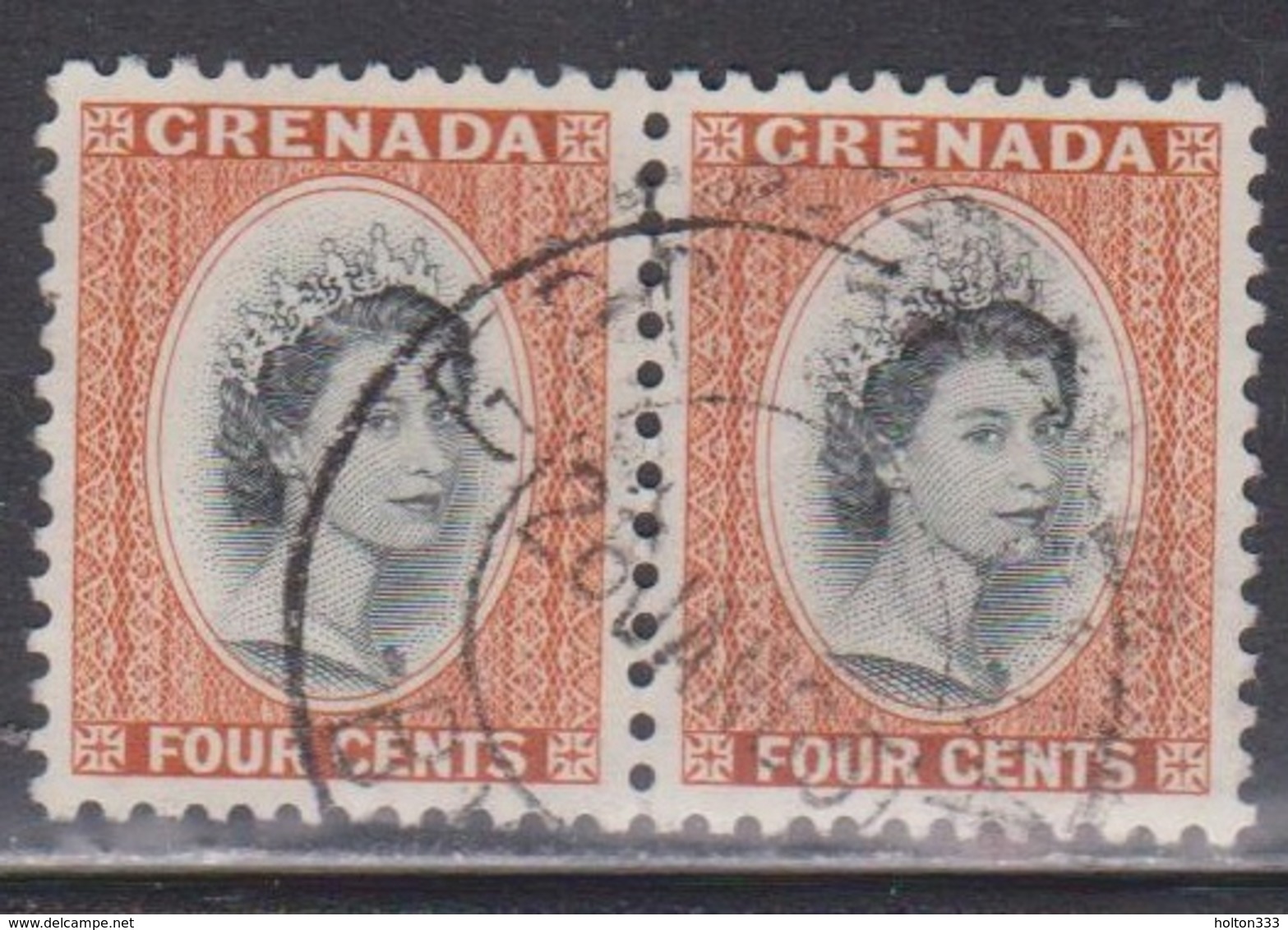 GRENADA Scott # 175 Used Pair  - QEII Definitive - Grenada (...-1974)
