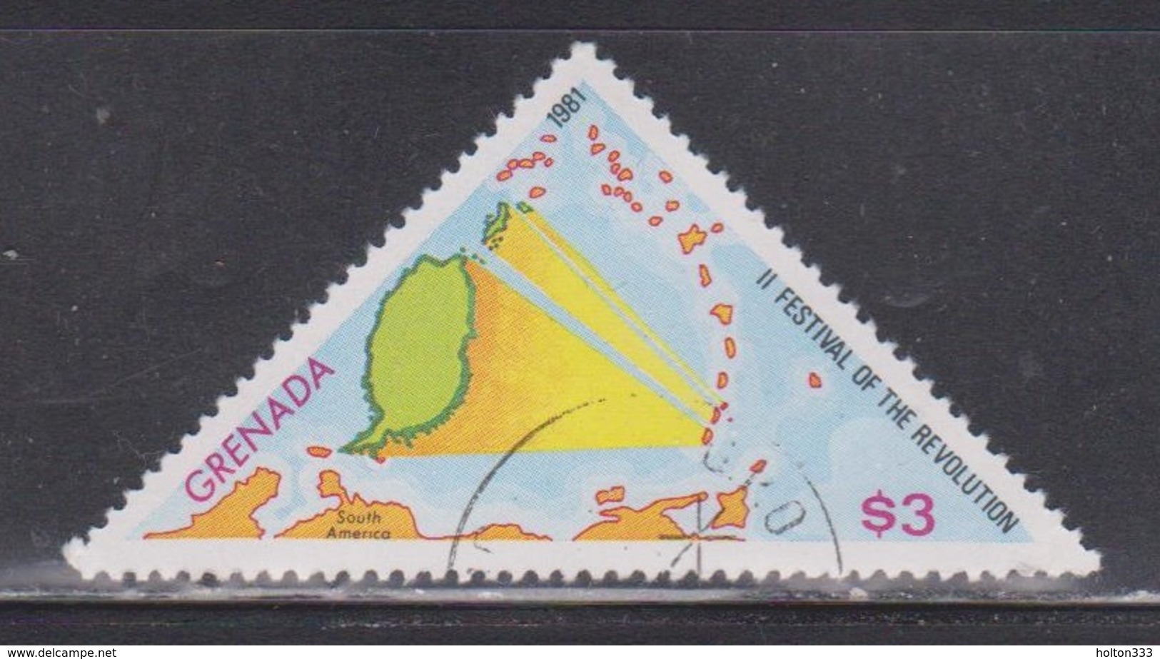GRENADA Scott # 1040 Used - Map - Festival Of The Revolution - Grenada (...-1974)