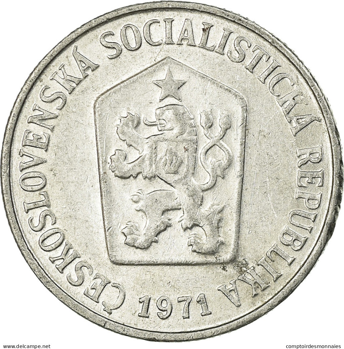 Monnaie, Tchécoslovaquie, 10 Haleru, 1971, TTB, Aluminium, KM:49.1 - Tchécoslovaquie