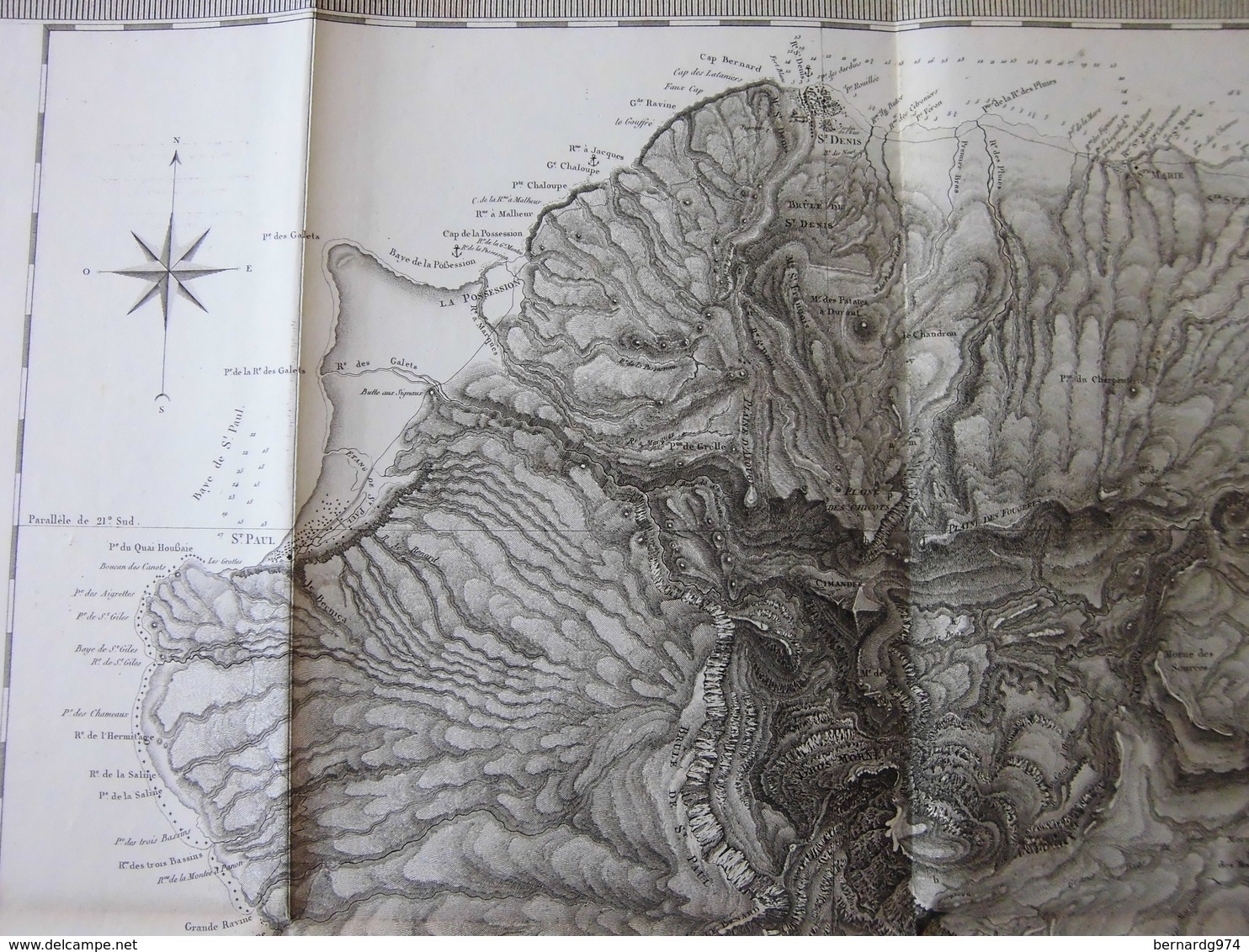 Bourbon Réunion : Très Grande Carte De 1804 Par Bory De Saint Vincent. Etat Exceptionnel - Cartes Géographiques