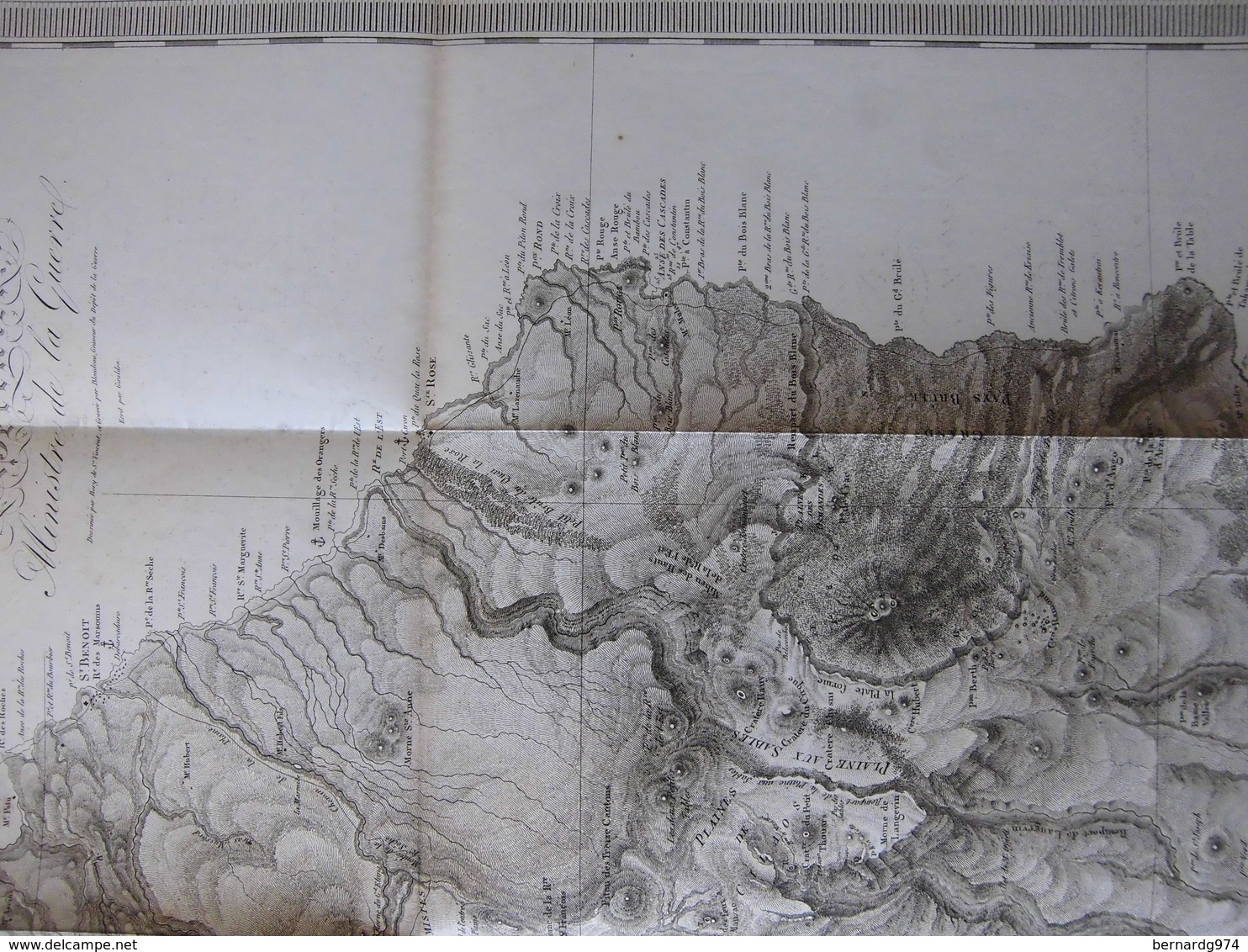 Bourbon Réunion : très grande carte de 1804 par Bory de Saint Vincent. Etat exceptionnel