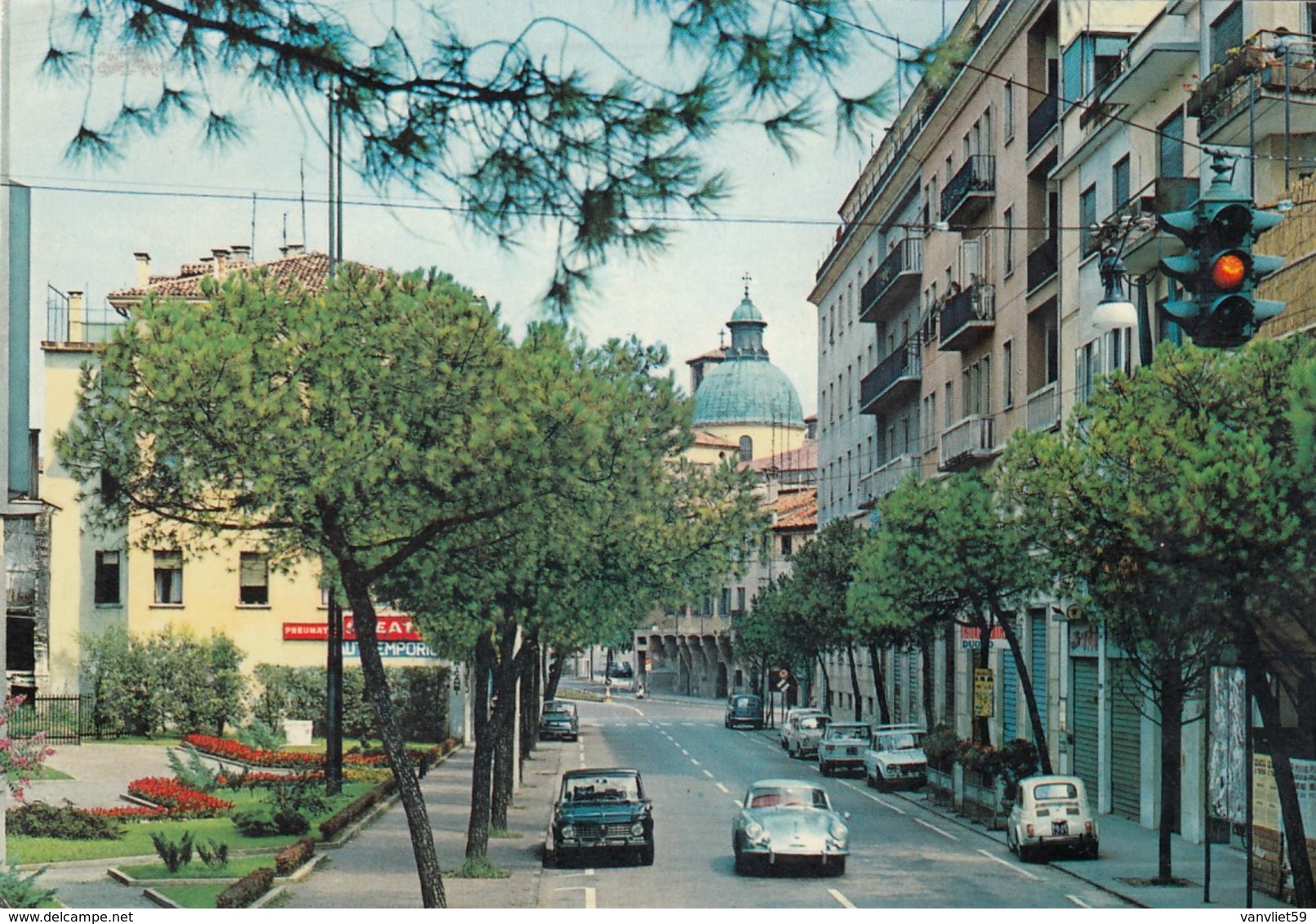 PORSCHE-AUTO-CAR-VOITURE-COCHE-TREVISO-ITALIA- VERA FOTOGRAFIA VIAGGIATA IL 16-7-1969 - Turismo