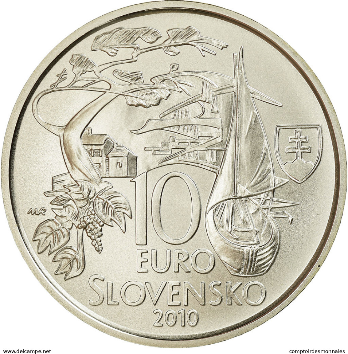 Slovaquie, 10 Euro, Martin Kukucin, 2010, FDC, Argent, KM:111 - Slovakia