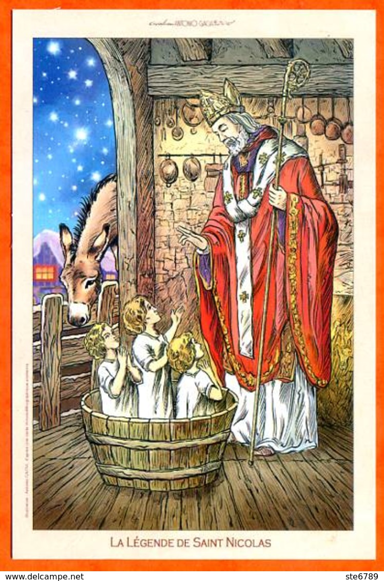 CP SAINT NICOLAS Illustrateur Enfants St Nicolas Patron Des Lorrains Carte Vierge TBE - Saint-Nicolas