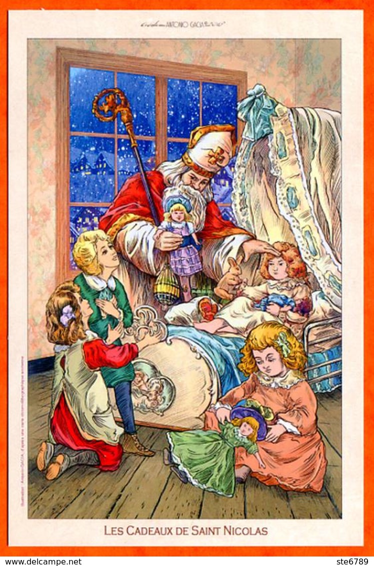 CP SAINT NICOLAS Illustrateur Enfants St Nicolas Patron Des Lorrains Carte Vierge TBE - Saint-Nicolas