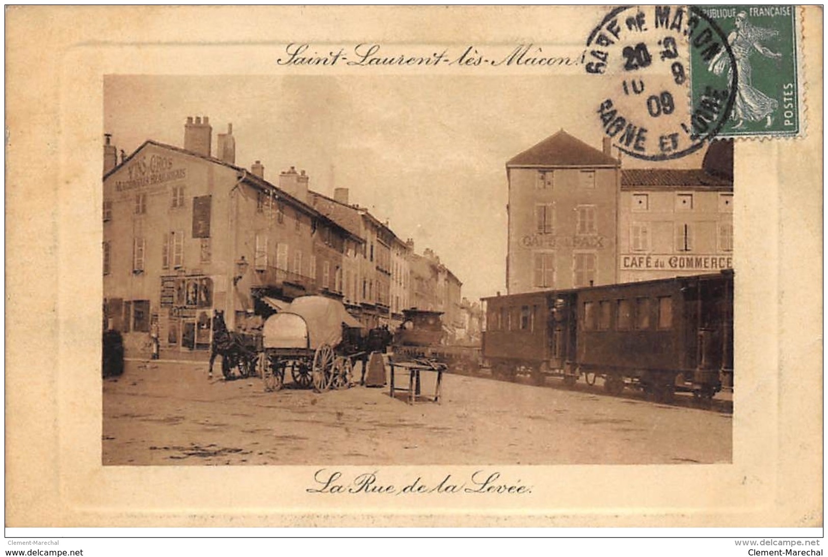 SAINT-LAURENT-les-MACON : La Rue De La Levée, Tramway - Tres Bon Etat - Non Classificati