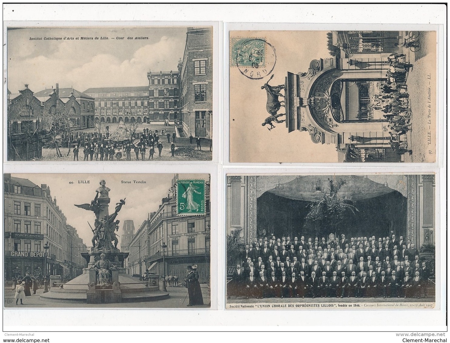 Lot de 84 CPA de Lille - bon etat général