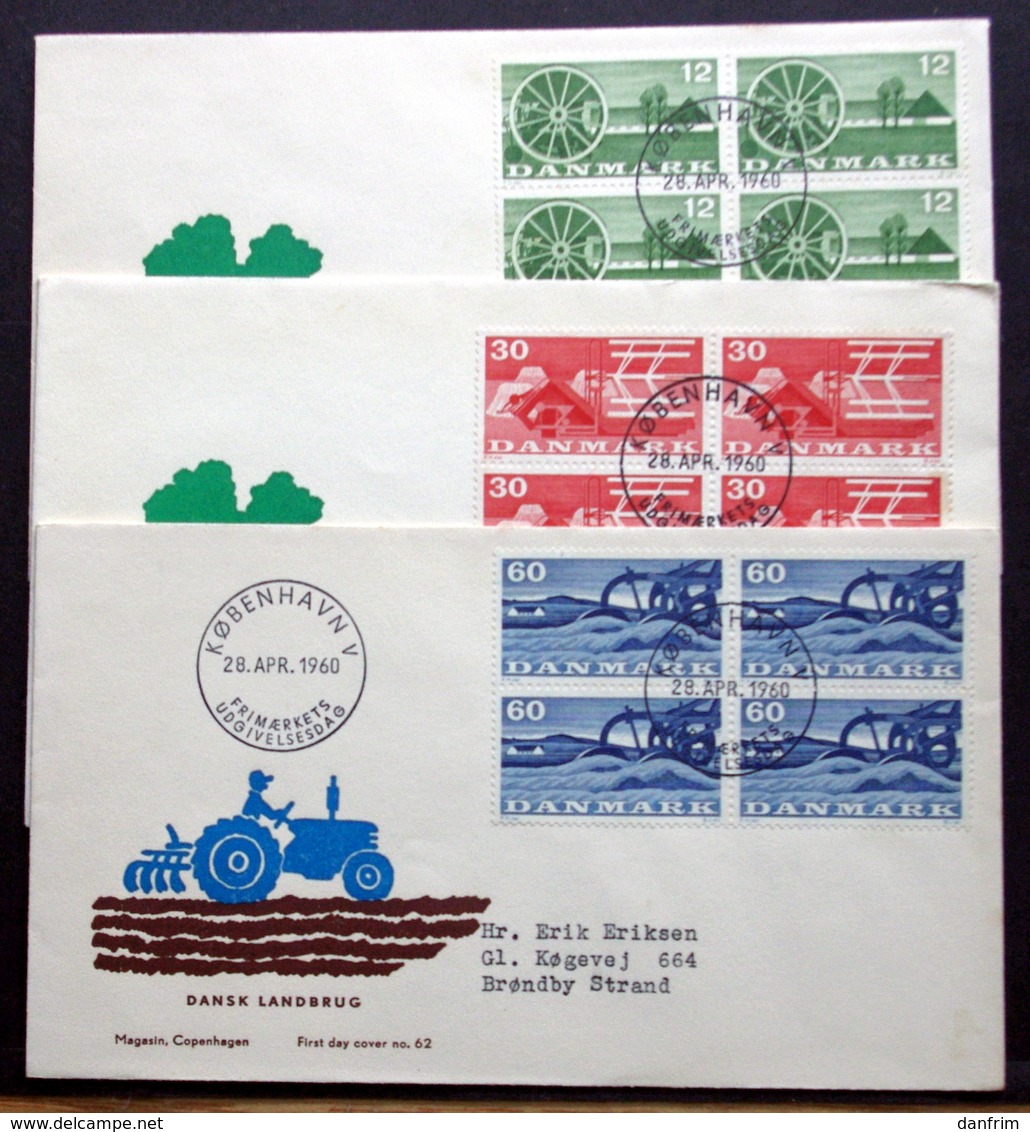 Denmark 1960  Agriculture / Landwirtschaft /   MiNr.378-80  FDC  ( Lot  Ks  )MAGASIN COVER - FDC