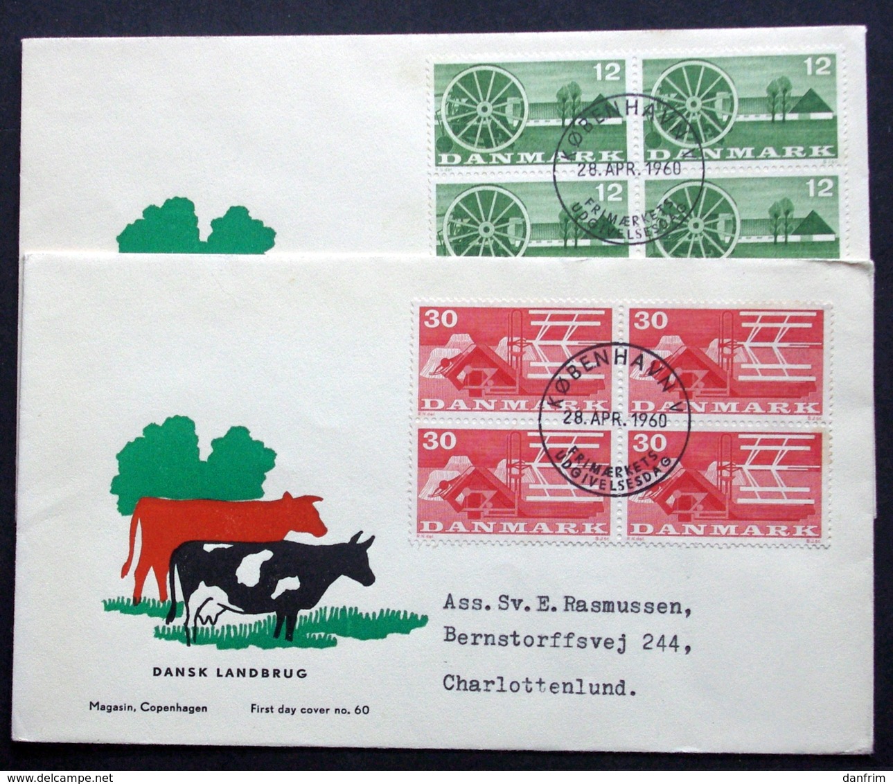 Denmark 1960  Agriculture / Landwirtschaft /   MiNr.378-80  FDC  ( Lot  Ks  )MAGASIN COVER - FDC