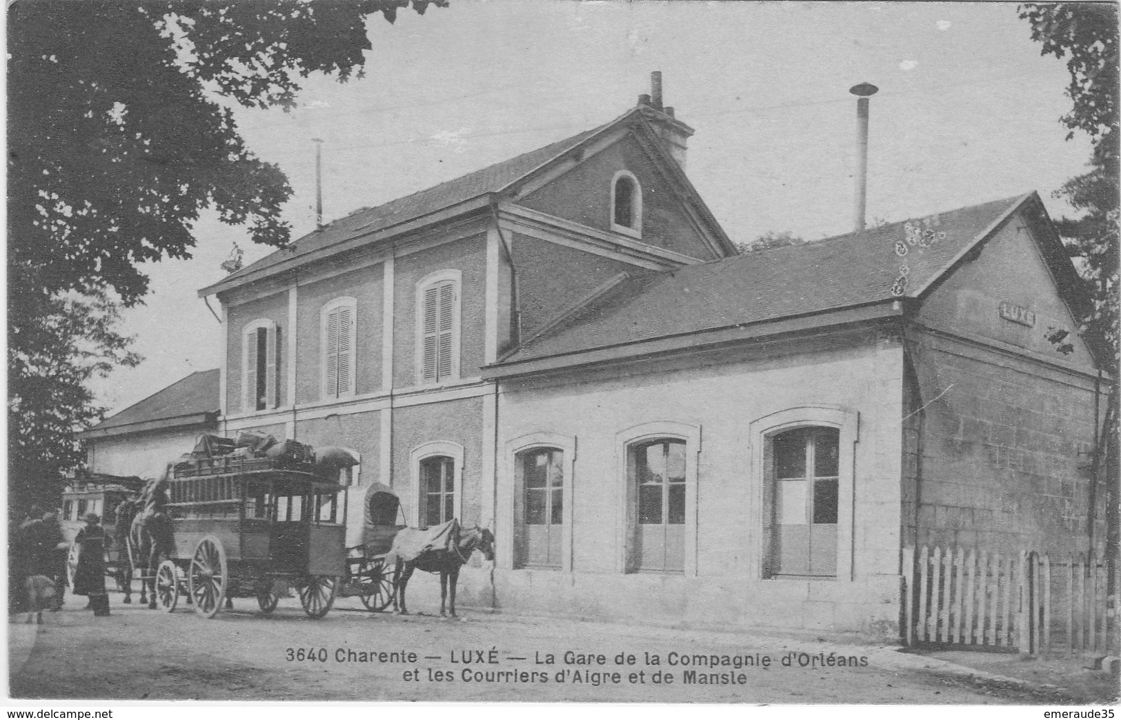 LUXE - La Gare De La Compagnie D'orléans Et Les Courriers D'aigre Et De Mansle - Altri & Non Classificati