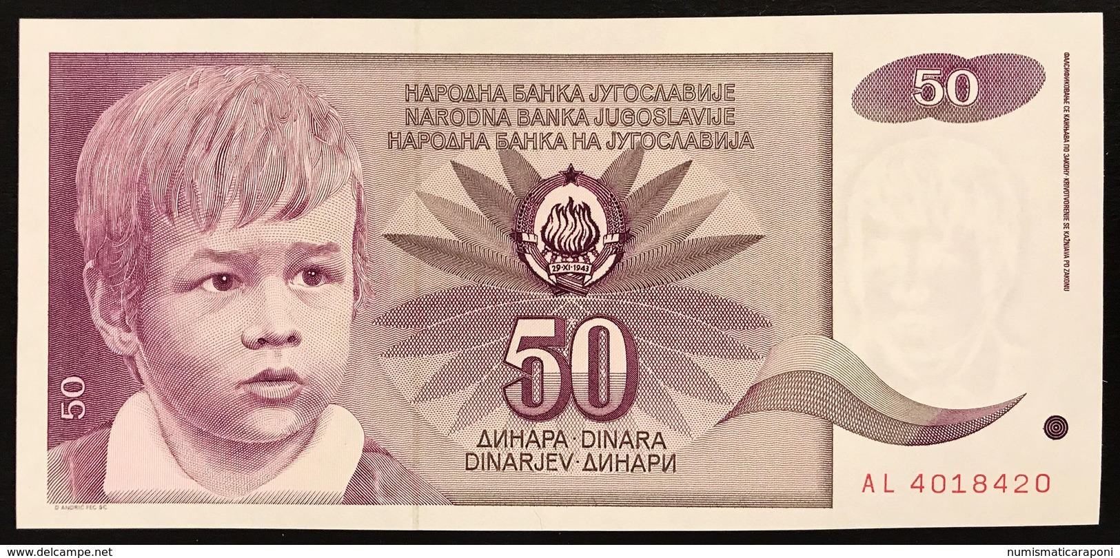 YUGOSLAVIA JUGOSLAVIA  50 DINARA 1990  FDS / UNC Lotto.1962 - Jugoslavia