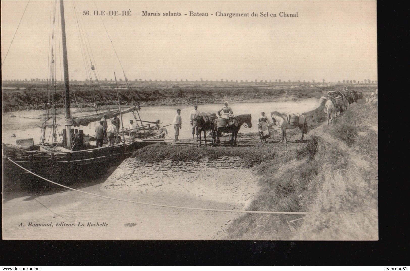 CPA036.....ILE DE RE ...MARAIS SALANTS ...BATEAU - Ile De Ré