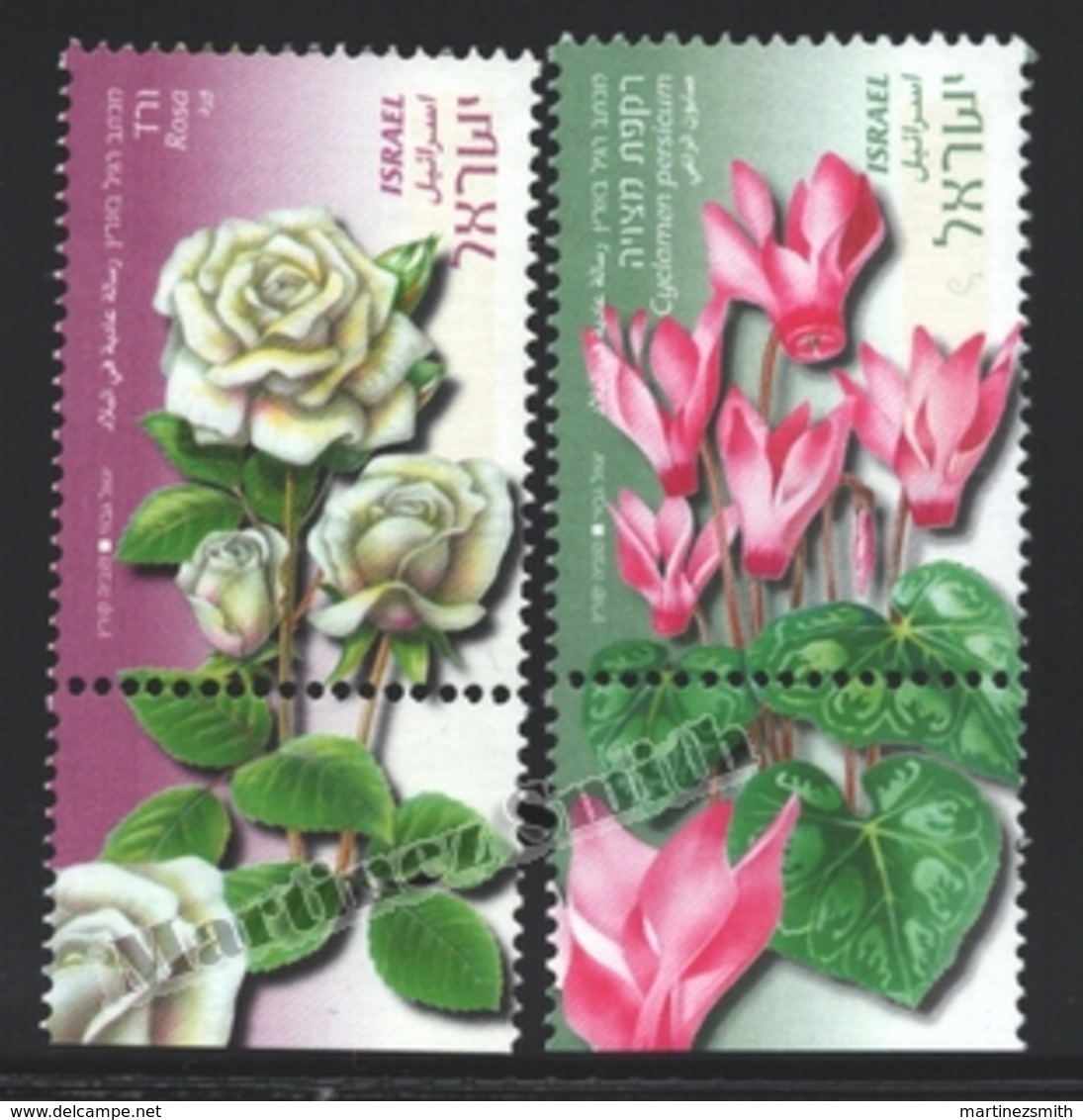 Israel 2008  Yv. 1911-12, Definitive, Flora, Flowers – Tab - MNH - Ongebruikt (met Tabs)