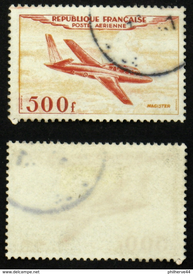 N° PA 32 Oblit 500F FOUGA MAGISTER TB Cote 16€ - 1927-1959 Oblitérés