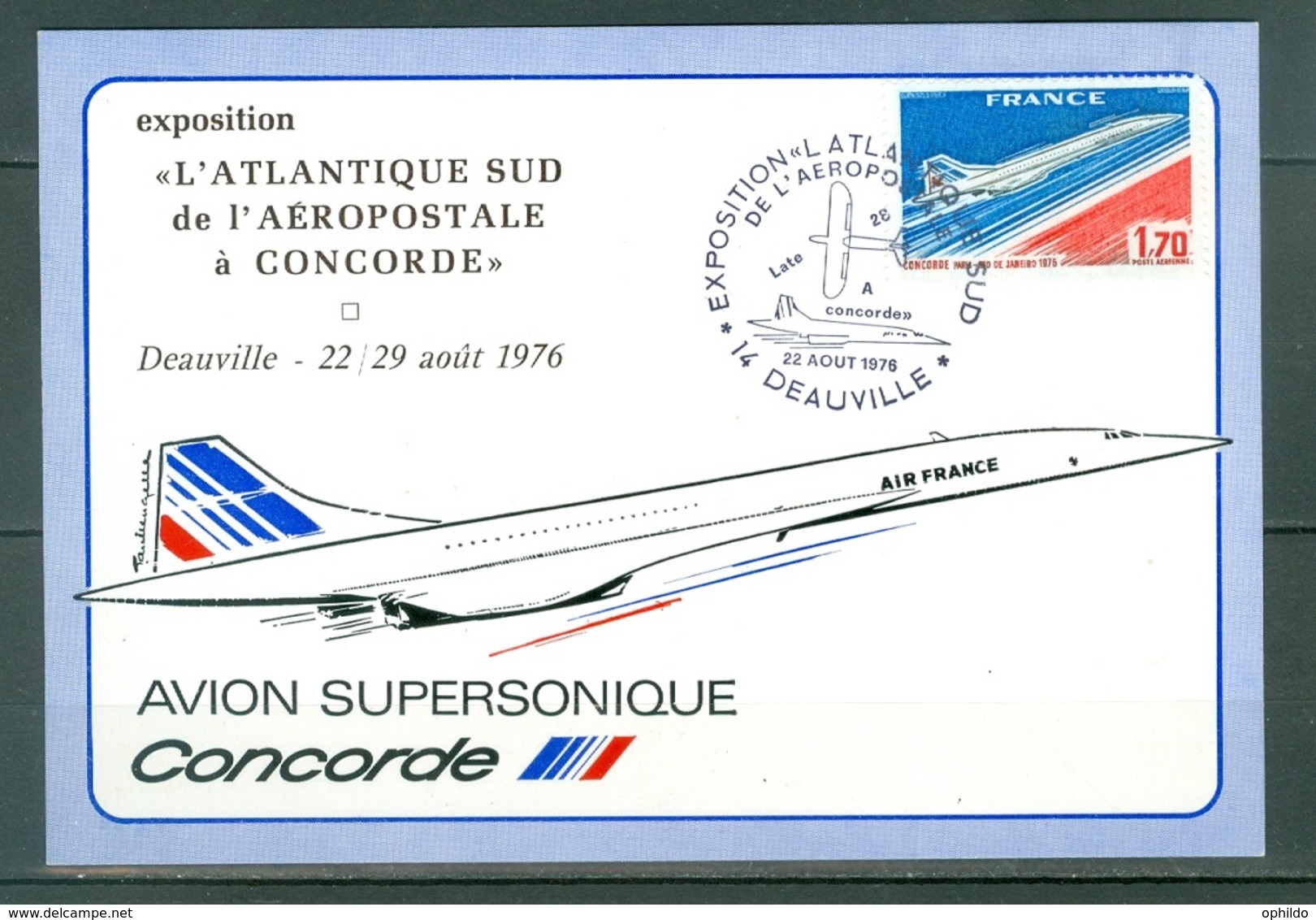 CP Concorde  Exposition Deauville  22/29 Aout 1976 - 1960-.... Covers & Documents