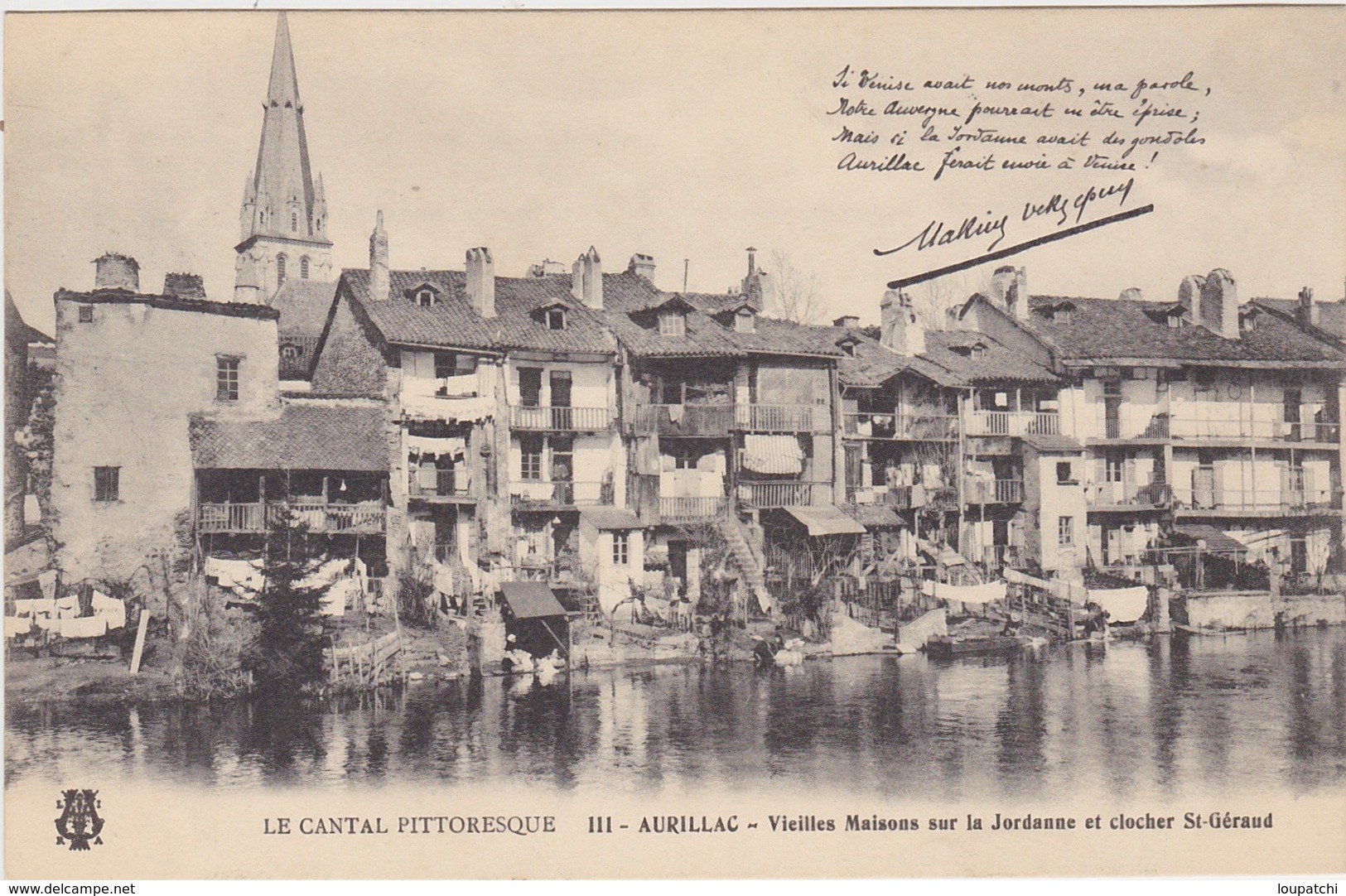 AURILLAC Vieilles Maisons Sur La Jordanne Et Clocher St Geraud - Aurillac