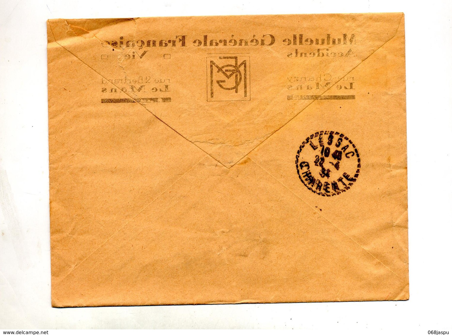 Lettre Cachet Perlé Manot + Lessac - Manual Postmarks