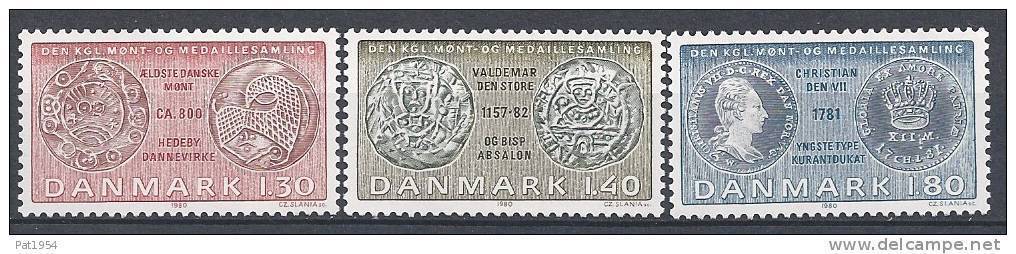 Danemark 1980 Série Neuve**  N° 713/715 Médailles Et Monnaies - Neufs
