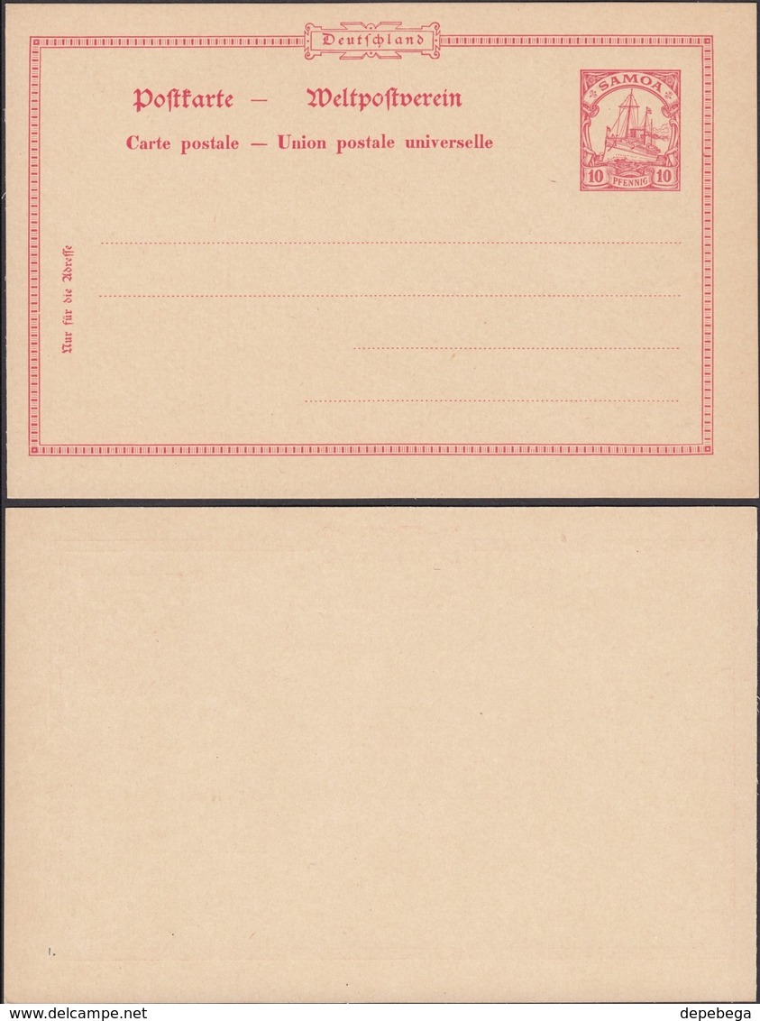 Germany 1901 - German Colonies. Postal Stationery, 'SAMOA'. MiNr. P 6. Ganzsache.(II) - Sonstige & Ohne Zuordnung