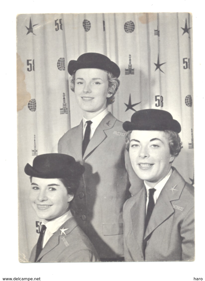 BRUXELLES - Exposition Universelle 1958 - EXPO 58 - CP - Les Hotesses - Fair Hostesses (b260) - Tentoonstellingen