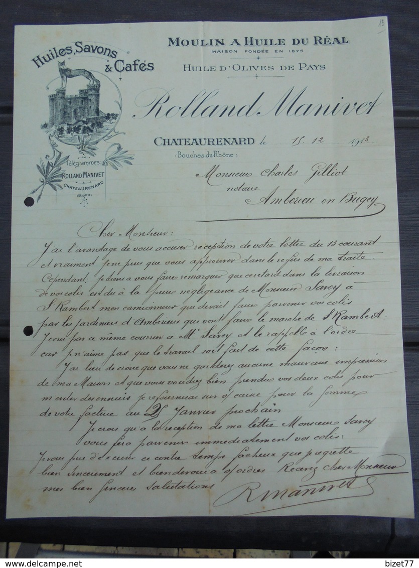 LE RENARD - CHATEAURENARD, BOUCHES DU RHONE, 1913 - MOULIN A HUILE DU REAL - ROLLAND MANIVET - ILLUSTREE - Other & Unclassified