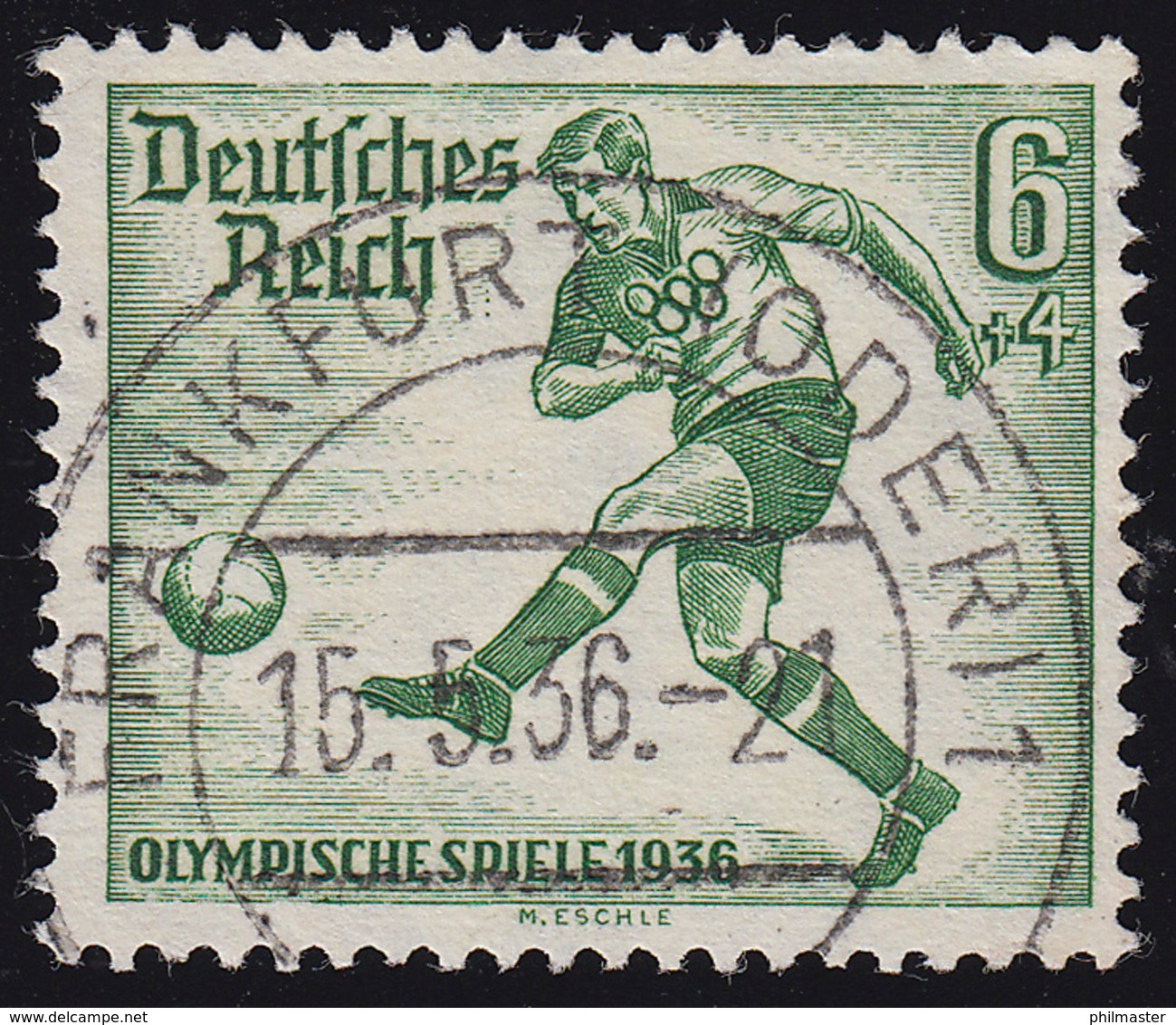 611 Olympische Sommerspiele 6+4 Pf Fußballspieler O - Andere & Zonder Classificatie