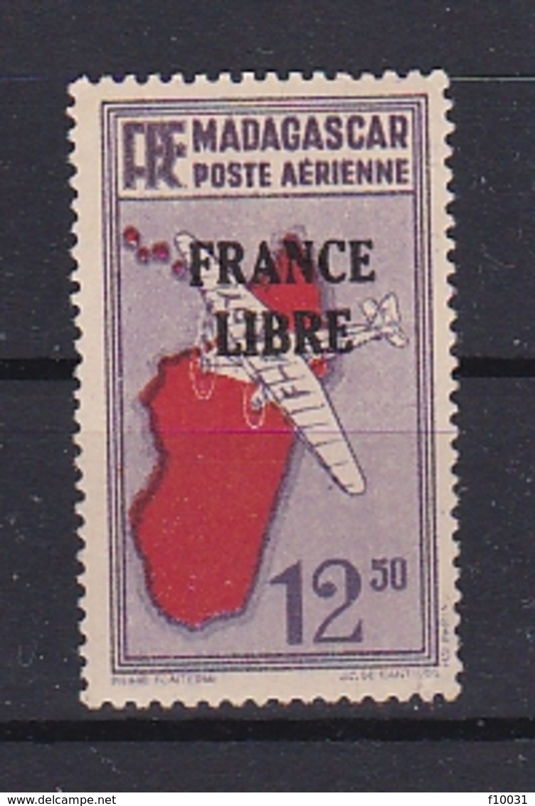 Timbre MADAGASCAR P.A. N° 48**  FRANCE LIBRE - Poste Aérienne